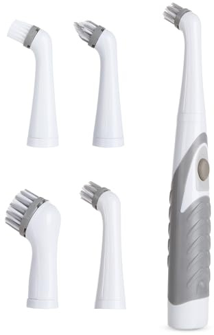 ASAB Electric Cleaning Brush 4-in-1 Electric Scrubber with Replacement Heads Automatic Cordless Power Scrubber for Kitchen Bathroom Tiles Bath Shower