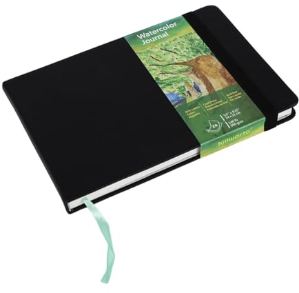tumuarta akvarell skissbok, 300 g, 25 % bomull, 14 x 21 cm, 24 ark, 48 sidor, syrafri, akvarellbok, blandad media akvarellpappersblock perfekt för akvarell, akryl
