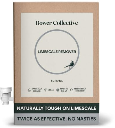 Bower Collective 5L Natural Limescale Remover Bulk Refill, Professional Strength Daily Shower Spray, Lime Scale Remover for Toilets, Taps & Bathroom Cleaning, 3000+ Applications