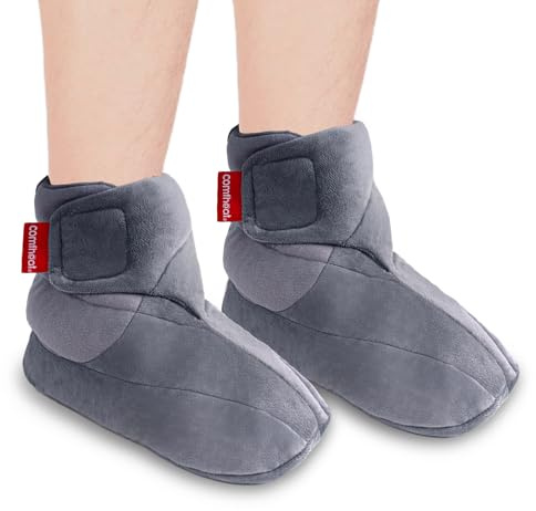 Comfheat Bottines et pieds chauffants au micro-ondes pour homme et femme - Chauffe-pieds chauffants au micro-ondes - Thérapie par la chaleur humide pour soulager la raideur, les muscles endoloris, la
