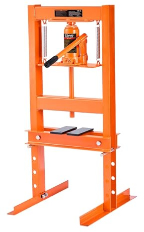 MYUYEE Pressa Idraulica A Forbice da Officina 6T con Telaio Ad H, Pressa Idraulica da Garage/Officina con Piastre di Pressatura, Kit con Martinetto A Forbice