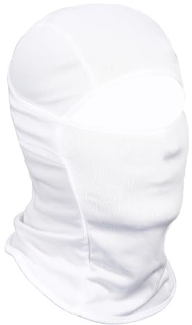Achiou Balaclava Face Mask, Ski Mask UV Protector Lightweight for Motorcycle Cycling Running White