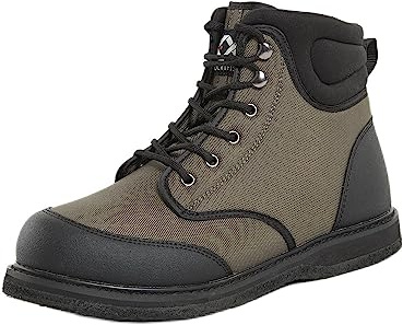 Duck and Fish Men's Felt Sole Wading Shoe (14 US) Olive