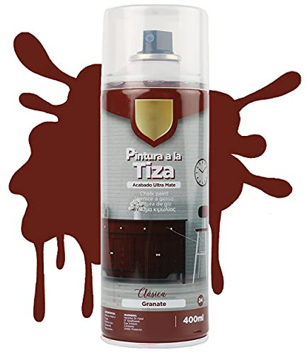 H HANSEL HOME Pintura Spray a la Tiza Acabado Ultra Mate - Granate 400ml