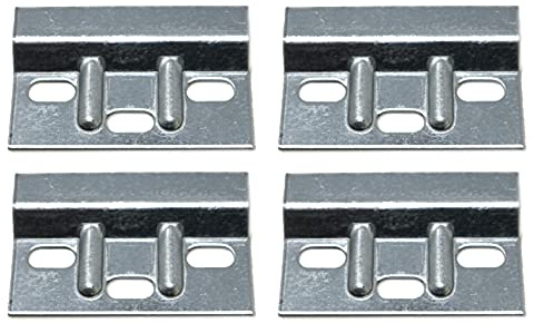 fiXte Heavy Duty Kitchen Cabinet Hanging Brackets Hanger Plate for Wall Mounting Cupboards 63mm x 38mm x 1.6mm (4 Pack)