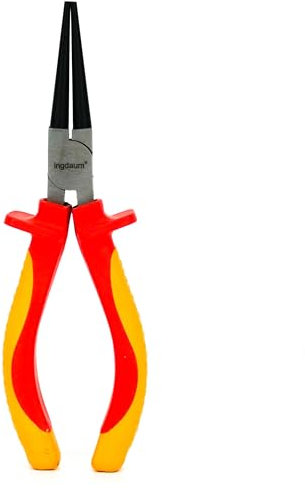 Alicates de punta redonda 6 INGDAUM® aislados contra 1000 V para electricistas profesionales, frigoristas e ingenieros mecantrónicos (Alicates de punta redonda 6)