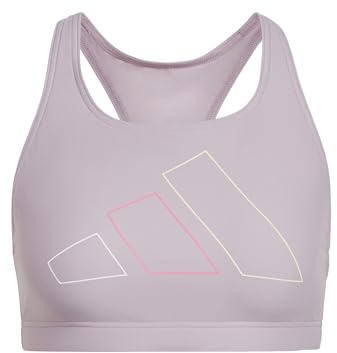 adidas Mujer Big Bars Bikini Top, Preloved Fig, XS