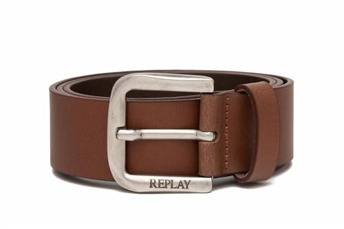 Replay Herren Gürtel aus Leder, Tan 045 (Braun), 95
