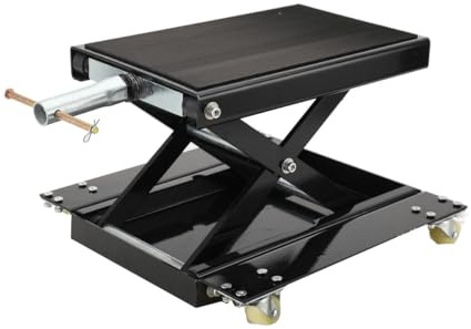 TABODD Cric de moto 500 kg avec 4 roues - Charge maximale - Cric de moto - Support de montage réglable de 120 à 390 mm - Support de moto - Réparation dans le garage
