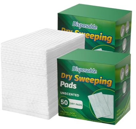 SUZZYVINE Trockene Kehrtücher, kompatibel mit bekannten Marken, Einweg-Staubwedel, Nachfüllpads für Bodenwischen und Reinigung, 100 Stück