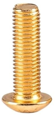 KEBLIN Tornillos Dorados de Cabeza semicircular hexagonales, M3, M4, M5, M6 y M8, 2, 5, 10 y 20 Unidades(M4x14-10PCS)