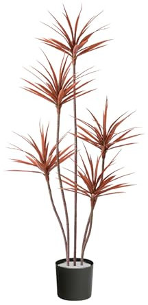 SARKEY Artificial Dracaena Tree, Faux Yucca Indoor Floor Tree, Faux Tropical Floor Plants In Pot, Real Touch Fake Silk Tree, For Office Home Living Room Floor Patio Greening Porch Decor(180cm/70.8in)