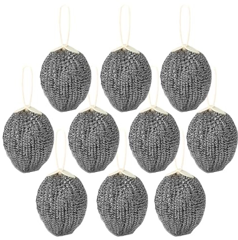 Tampons en Laine d'acier Inoxydable – Éponges à récurer en Laine d'acier | Éponges à récurer pour Lave-Vaisselle, poêles, poêles, poêles à récurer, éponges à récurer pour grilles de Four