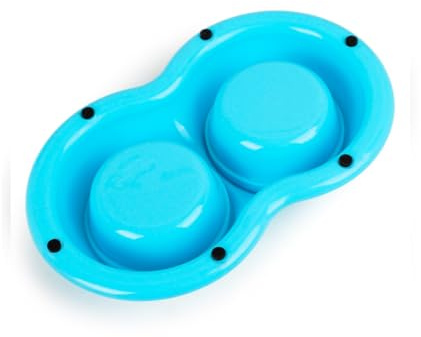 WOONEKY Comedero para Perros y Gatos Tazones De Acero Inoxidable, Base Antideslizante y Diseño Repelente De Hormigas, para Uso En Interiores