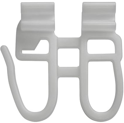 BN Gardinen Schleuderwagen mit Faltenleghaken und X-Gleitern - 4 Stück - für gängige Alu-Schienen breit mit 6 mm - passend für Gardinenschienen und Vorhangschienen mit Laufkanal