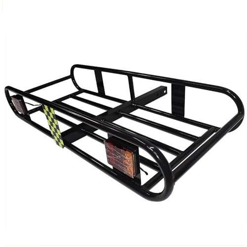 Cesta Resistente para Remolque con Tensor de Red y Luz de Señalización Portaequipajes para Enganche de Remolque Fácil Instalación para Camping y Viajes