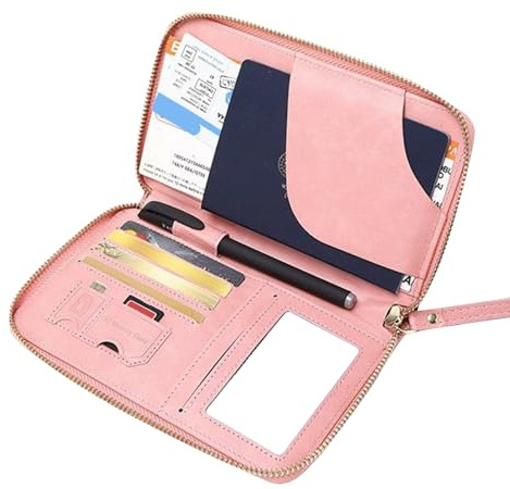 Bollisate Portadocumenti Da Viaggio - Custodia per Passaporto in Pelle PU