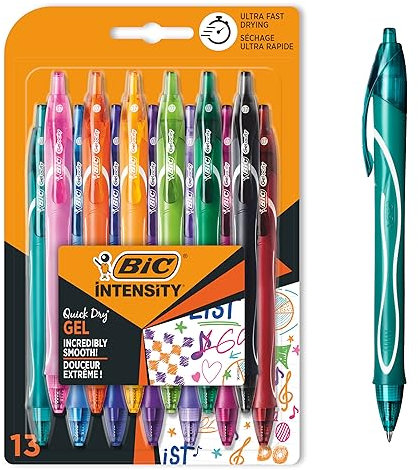 BIC Gel-ocity Quick Dry Gelschreiber, schnell trocknend Pack of 13 farblich sortiert
