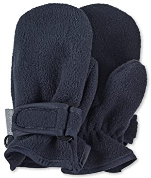 Sterntaler Moufles Micropolaires, Matière Déperlante avec Poignet Élastique et Fermeture Velcro, Âge 5-6 ans, Taille 4, Bleu Marine