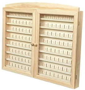 Sammlervitrine Fingerhüte. Für 144 Fingerhüte. In Holz zu malen. Maßnahmen (weit/unterst/hohe): 60 * 6 * 54 cm.