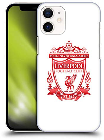 Head Case Designs Officially Licensed Liverpool Football Club White Crest 2 Hard Back Case Compatible With Apple iPhone 12 Mini