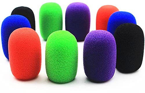 Saidbuds Headset mit Mikrofon-Windschutzscheiben und Schaumstoff-Mikrofonabdeckungen für Desktop-Mikrofon, 10 Stück