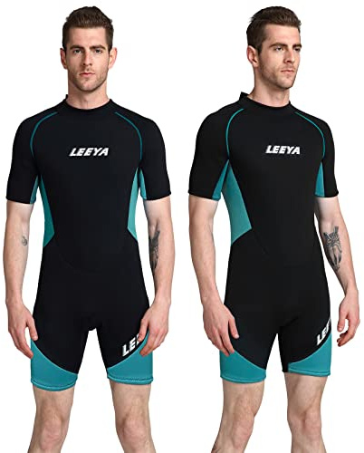 3mm Combinaison Neoprene Homme, Monopiece Back Zip Combinaison Plongée, Thermique Extensible Contre Les UV Wetsuit pour Le Surf et Les Sport d'eau,5XL