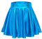 Glitzer Rock Damen Stretch Skater Rocke Informell Mini Glocken Rock Hohe Taille Metallischer Faltenrock Rock Schwarz Kurze Shiny Plisseerock Röcke Tanz Tutu Party Club Kostüm (Blue, S)