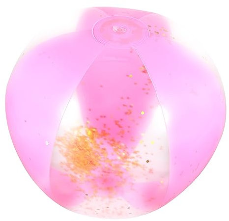MOLUCKFU 3 Stück Glitzernder Strandball Aufblasbare Wasserbälle Outdoor Spielzeug Pool Spiele Strandparty Spielzeug Lustiges Strandspielzeug Kleiner Strandball Pailletten
