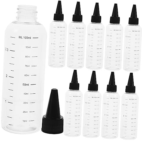 VINTORKY 10pcs Graduated Flask Essential Oil Bottles Dropper Pipettes Plastic Refillable Dropper Bottles for Hair Essential Oil Diffusers