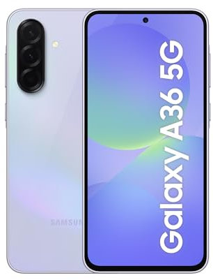 Samsung Galaxy A36 5G 128GB Teléfono Móvil, 6GB RAM, 50MP Cámara, Lavanda, Garantía del Fabricante 3 Años + 1 Año Extra