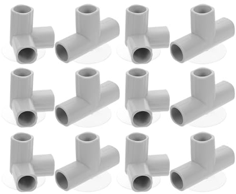 ERINGOGO 12 Pièces Raccords De Coude Connecteurs De Clôture De Sécurité Intérieure Connecteur De Meuble Grey