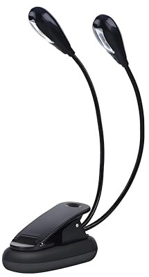 Dilwe Luce a led Leggio, Lampada da Lettura Regolabile Clip on per E-Reader Book & Bed Headboard(8 Luci)