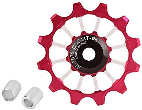 Deragliatore Puleggia 12T in Ceramica e Alluminio per Ruota Posteriore, Compatibile con Catene 4/5/6 mm, Adatto a Cambi 7/8/9/10 Velocit¨¤, Componente Bici High Performance