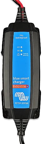 Victron Energy Blue Smart IP65 Smart Car Battery Charger 6V/12V 1.1A, Trickle Charger for Car Battery and Desulfator for Motorcycle, ATV, RV, Lithium and Deep Cycle Batteries, UK