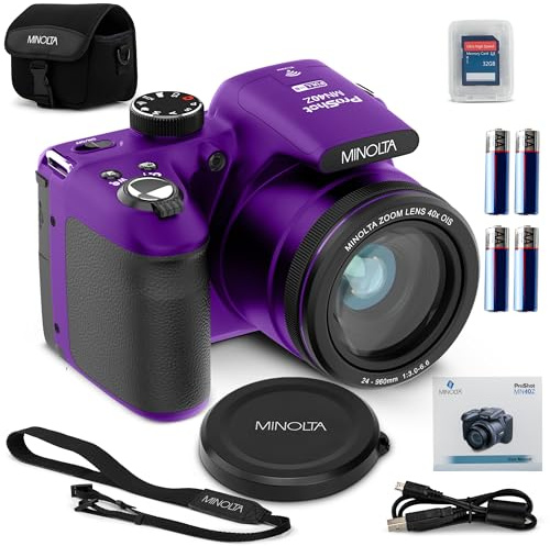 Minolta MN40Z ProShot 20 MP / 1080P FHD Bridge Camera with 40x Optical Zoom