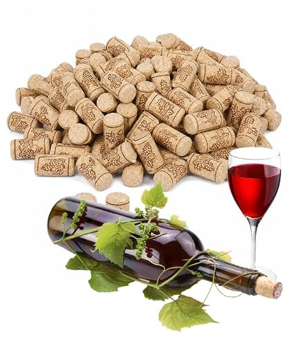 100 tapones de corcho tapones para vino tapones rectos tapones para botellas de vino decoración artesanal 22x44 mm