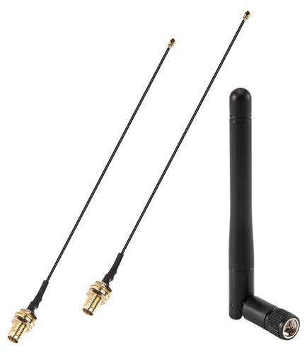 Sirxlevcy 2 PCS/Lot 2.4GHz 3DBi WiFi 2.4G Antenne Antenne RP-SMA Mâle Routeur sans + PCI U.FL IPX vers RP SMA Câble Queue de Cochon Mâle