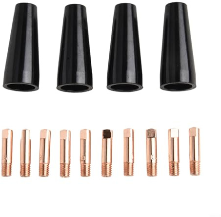 Flux Core Kit de buses de soudage sans gaz avec embouts de contact en cuivre 0 8/0 9 mm pour torche MIG pour 14AK 15AK compatible avec consommables de soudage MB14 MB15