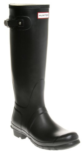 Hunter Womens Original Tall Gloss Rain Boots - Black - 5