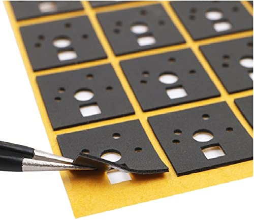 N+B 120 Almohadillas para Interruptor de Teclado, Adhesivo para Interruptor de Teclado mecánico, Espuma amortiguadora de Ruido y película Aislante, para Teclado para Juegos (PORON)