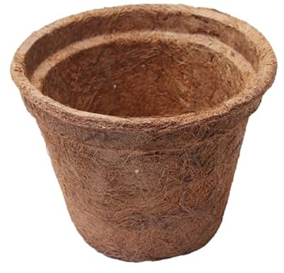 COCO & COIR Biodegradable Round Plant Pots | 18cm | 6pack | Plastic Free Eco-friendly Propagation Pots