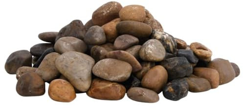 vidaXL Polerad småsten 10 kg blandade färger 2-5 cm, småsten, dekorationsstenar, stenar för landskapsarkitektur, småstenar, trädgårdsstenar