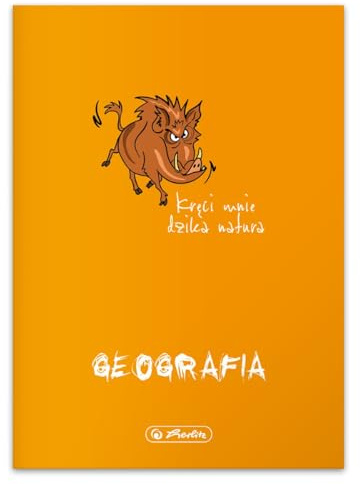 Herlitz® A5 geografi skolbok 60 rutiga ark 70 g | ämne studieanteckningar | Studentskrivningsblock | för lärande kalligrafi | ECO PP