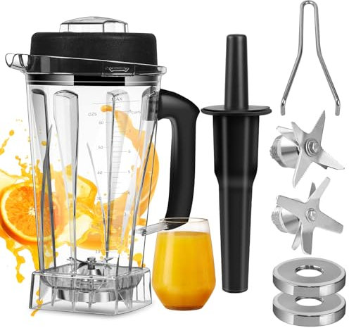 Awaiymi 64 OZ Container for Vitamix Blender Pitcher, Replace Classic C-Series 5200 6300 5000 5500 4200 4500 750 Blender Cup,for vitamix Blender Container Jar Cup with Blender Blade Assembly and Tamper