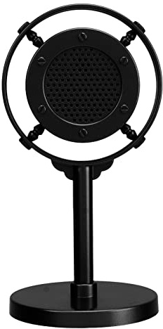 Accessoire de Microphone de Style Rétro Classique prop table microphone Faux Modèle de Microphone Classique en Plastique avec Support pour Les Amateurs Externa mikrofoner