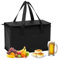 Kühltasche Faltbar Auto 35L Camping - Kühltaschen mit Verstärktem Boden – Extra Stabil ideal als Einkaufstasche, Isoliertasche für Picknick, Lunch Tasche, Schwarz