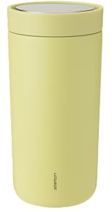 Stelton To-Go Click | Thermobecher, doppelwandige Isolierflasche - Rostfreier, auslaufsicherer Kaffeebecher/Teebecher mit Smart-Click-Deckel - Heiße & kalte Getränke - 0,4 Liter, Laevis