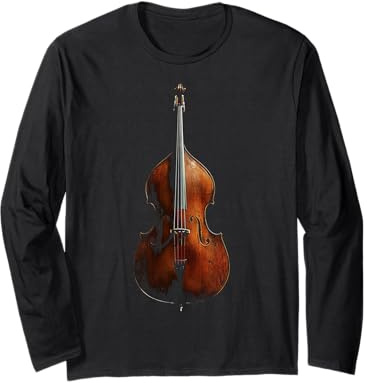 Motif Instrument de Musique contrebasse Manche Longue