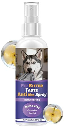 Spray Anti-Mâchonnement Pour Chien - Vaporisateur de Dressage 100 ml | Spray de Dressage pour Animaux de Compagnie,Pour Comportement, Hygiène, Mode de Vie, Soins Intérieurs, Routine et Protection Dome
